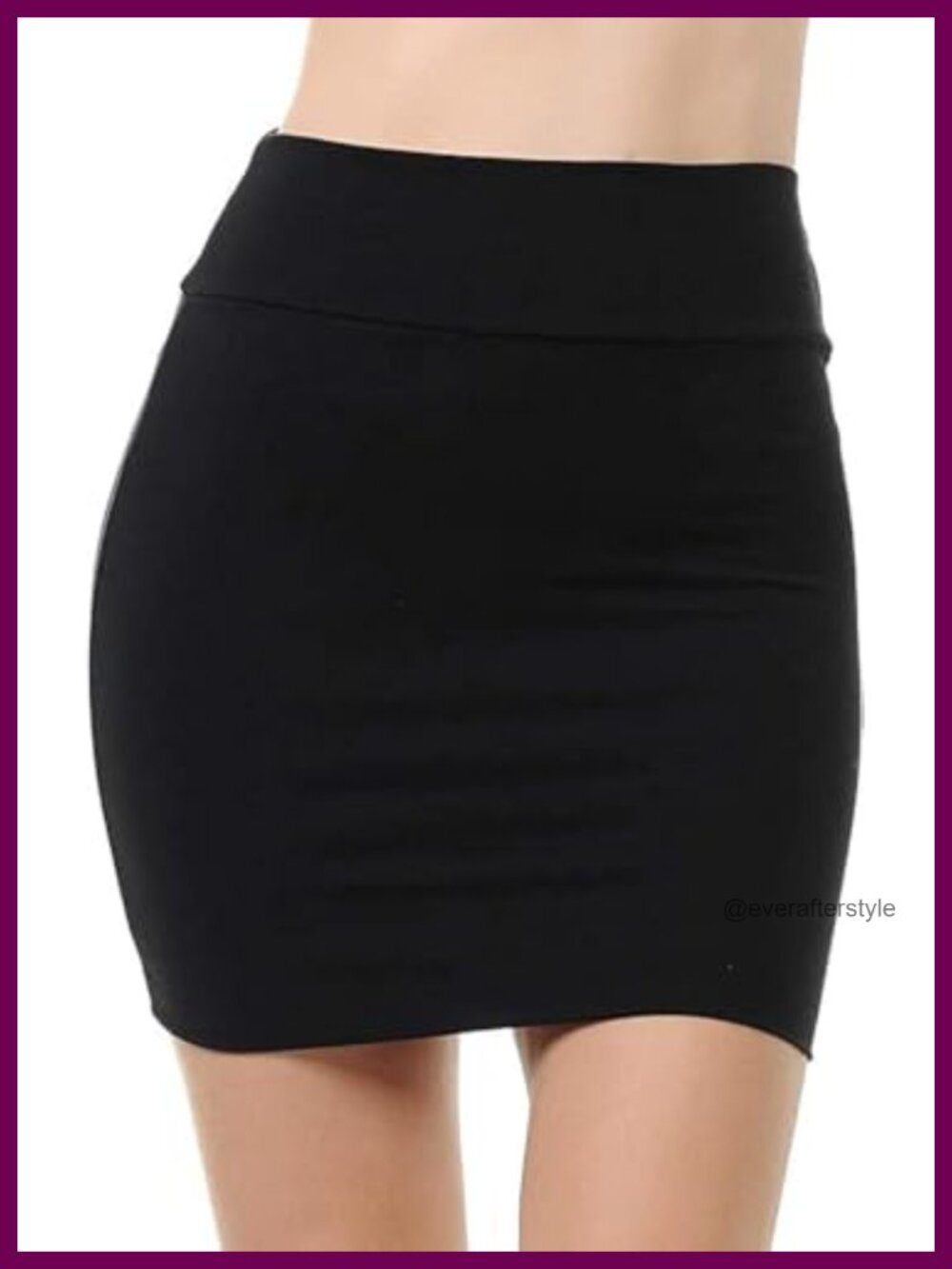 Women's Stretchy Pencil Mini Skirt Nylon Spandex Made in USA Bodycon